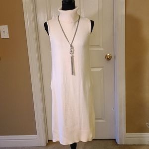 WHBM Creme Mock Neck Sweater (Tabard Design),